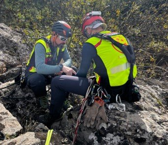 rescate en altura en rodaje servicio sanitario ambulancia