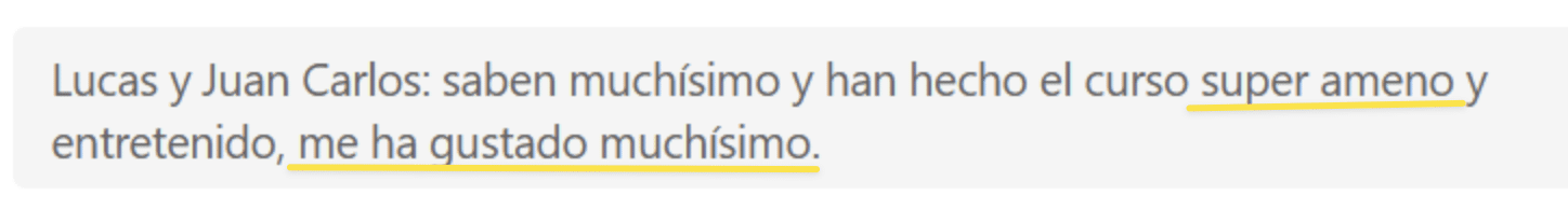 Reseña de alumno