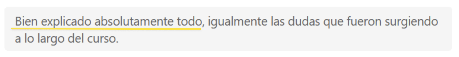 Reseña de alumno