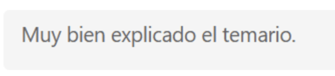 Reseña de alumno