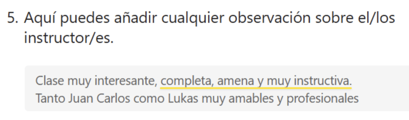 Reseña de alumno