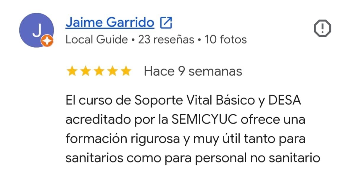 Reseña de Google verificada