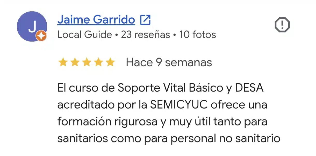 Reseña de Google verificada
