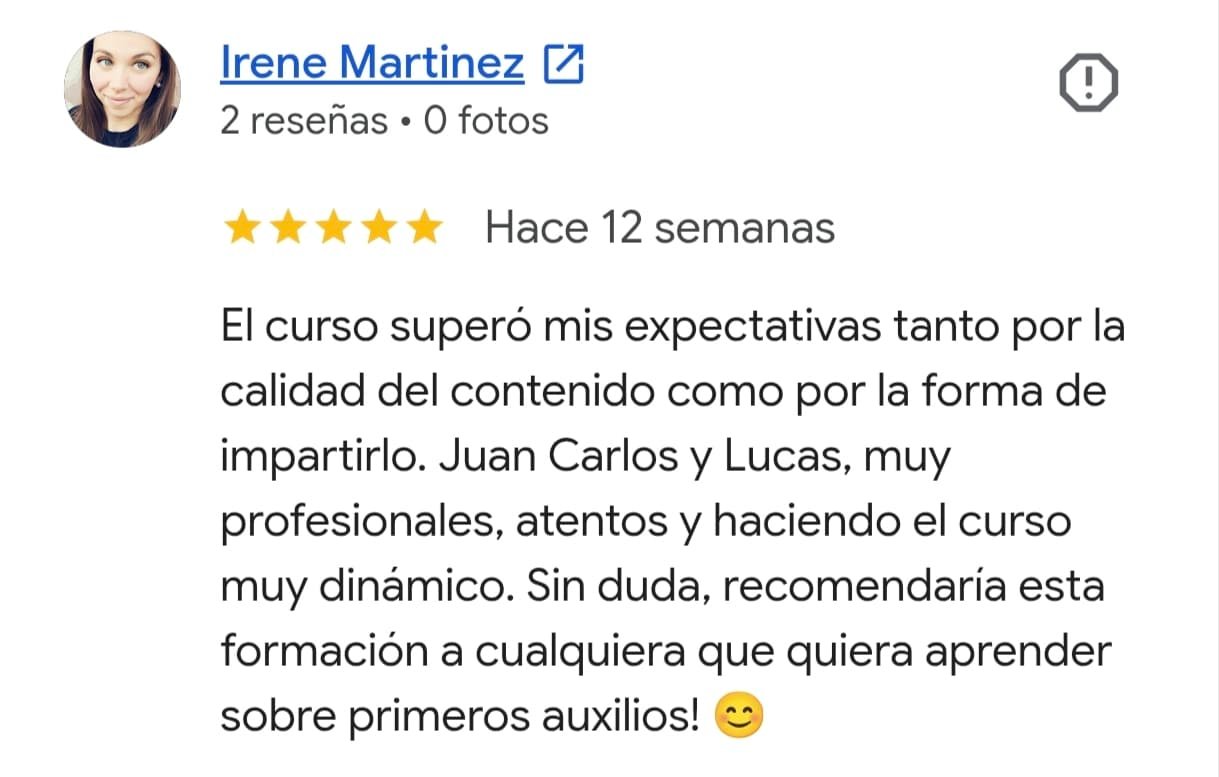 Reseña de Google verificada