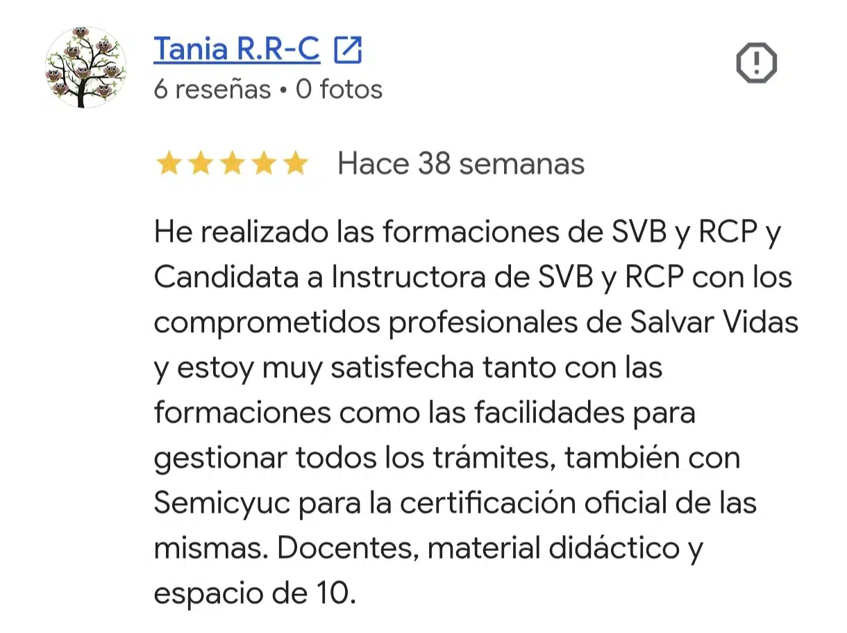 Reseña de Google verificada