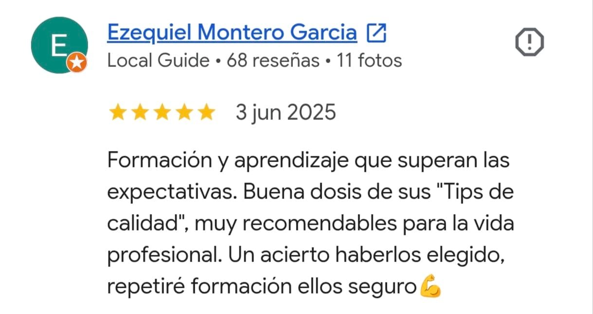 Reseña de Google verificada