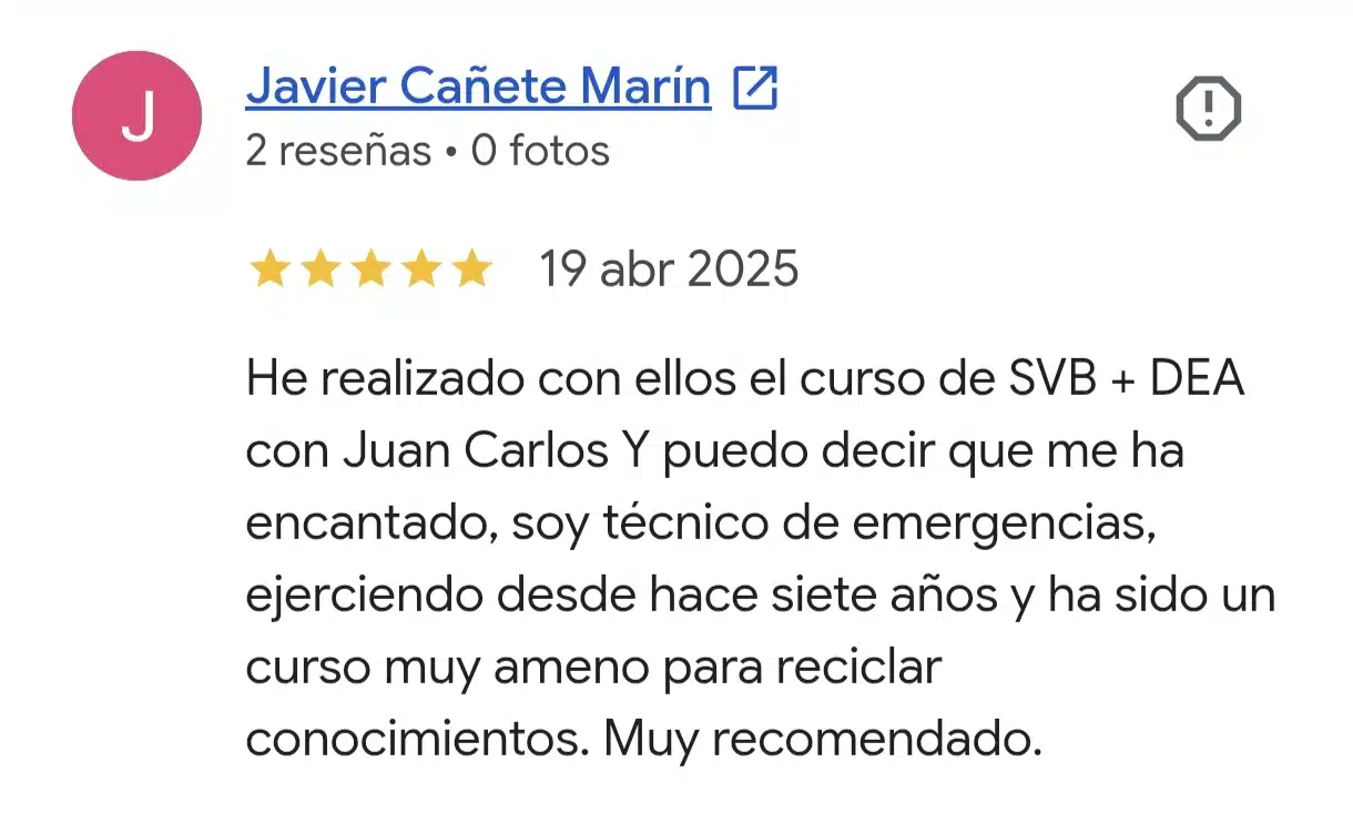 Reseña de Google verificada