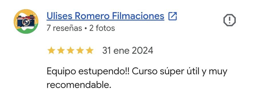 Reseña 5 estrellas: curso súper útil y muy recomendable